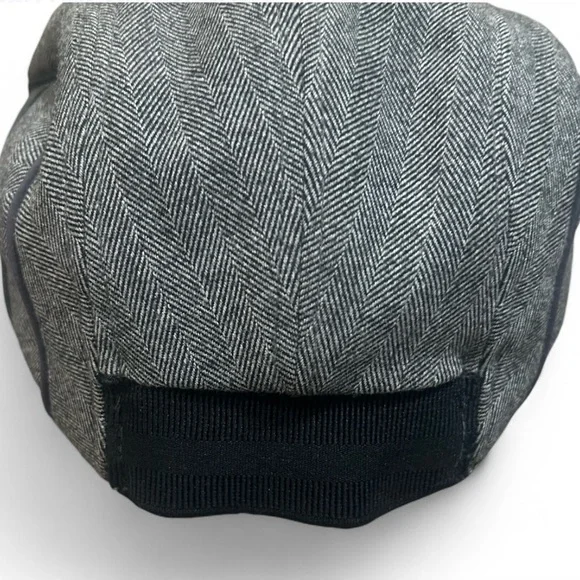 BOGNER Flap Cap Gray Herringbone Ear Flaps Classic News Boy Peaky Blinders Hat - Picture 5 of 9